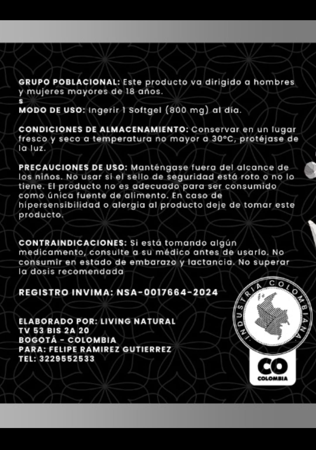 Miniatura 2 de resveratrol garden of life con invima